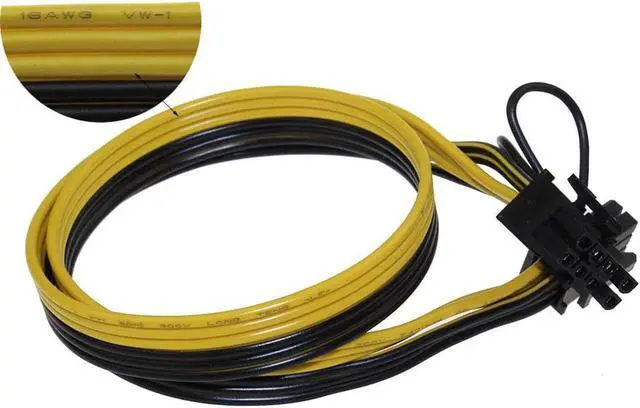 Alt view image 5 of 6 - 6 Pcs 16AWG 6 Pin PCI-e To 8 Pin (6+2) PCI-e (Male To Male) GPU Power Cable For Graphic Cards Mining HP Server Breakout Board