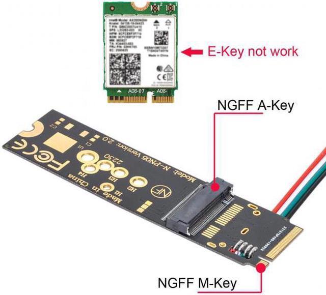 Alt view image 5 of 7 - Aomoproing  Wireless NGFF A/E-Key WiFi Card to M.2 NGFF Key-M NVME SSD Adapter for AX200 Wifi 6 Bluetooth 5.1