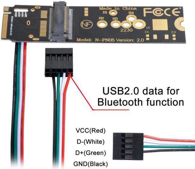 Alt view image 7 of 7 - Aomoproing  Wireless NGFF A/E-Key WiFi Card to M.2 NGFF Key-M NVME SSD Adapter for AX200 Wifi 6 Bluetooth 5.1