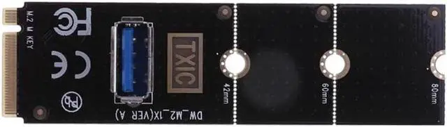 Alt view image 3 of 6 - NGFF M.2 to USB3.0 Converter Adapter 5Gbps M.2 NGFF to PCI-E X16 Transfer Card For BTC Mining PCIE Riser Graphic Card Extender