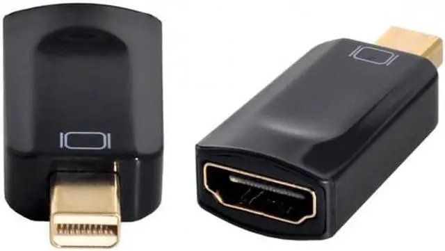 Alt view image 4 of 7 - Aomoproing Thundebolt Mini DisplayPort DP Male to HDMI Female Audio video Adapter for Macbook Black Color
