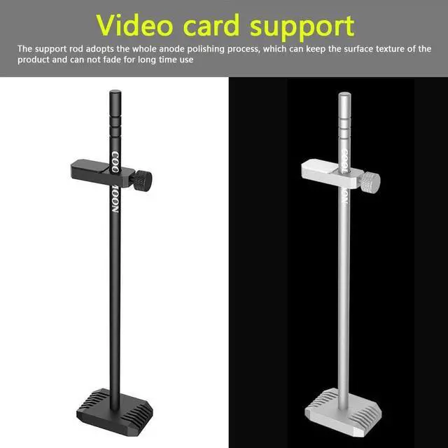 Alt view image 6 of 6 - COOLMOON Aluminum GPU Bracket Graphic Card Holder Desktop PC Case Video Card Stand Support Rack Water Cooling Kit Accessories