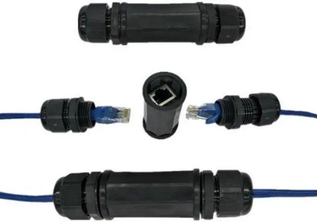 Main image of Aomoproing Locking Waterproof CAT6 RJ45 Female to Female Lan Ethernet Network Extension Adapter Coupler