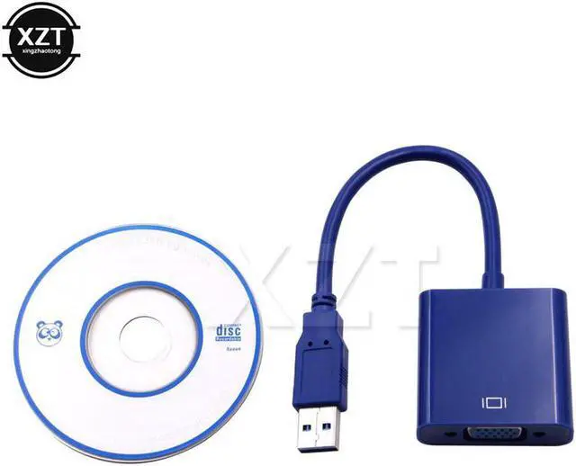Alt view image 3 of 6 - 1080P USB 3.0 to VGA 1920x1080p Multi-Display Video Graphic Card External Cable Adapter for Win 10 Desktop Laptop PC Monitor