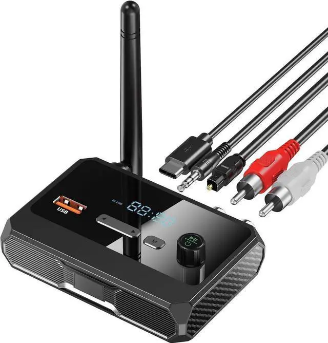 Main image of Bluetooth 5.3 Receiver, RCA Bluetooth Adapter, Low Latency & HD Music Audio, Support Optical AUX 3.5mm, RCA Bluetooth Receiver Adapter for Home Stereo Speakers, Music Streaming Stereo System