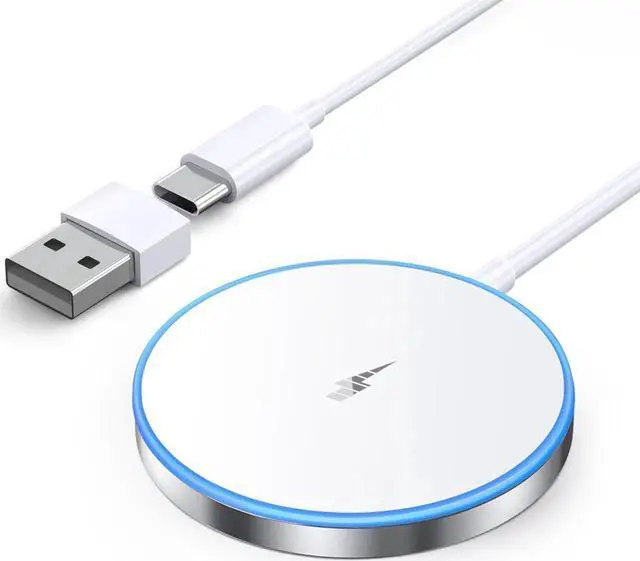 Main image of Magnetic Wireless Charger 15W Fast Charging Apple MagSafe Charger for iPhone 15/14/13/12 Pro/Max/Plus/Mini and 3/2/Pro 2/Pro Portable Magnet Charger Pad with Dual Charging Ports