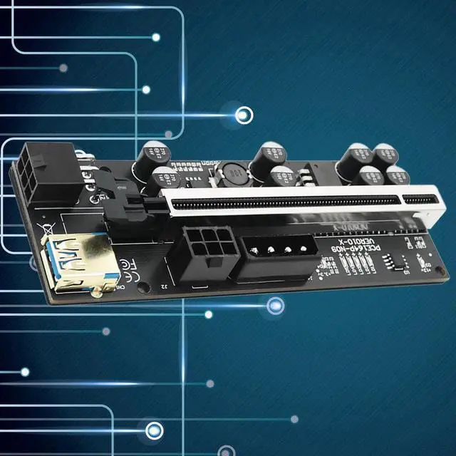 Alt view image 5 of 6 - Practical Converter Card Convenient Graphic Extension Adapter Card 010-X PCIE Riser 1x to 16x Adapter Card
