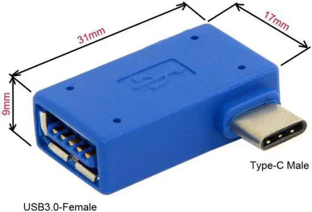 Alt view image 6 of 6 - Aomoproing USB-C Type-C to USB 3.0 Female OTG Adapter Right Angled 90 Degree for LaptopCell Phone
