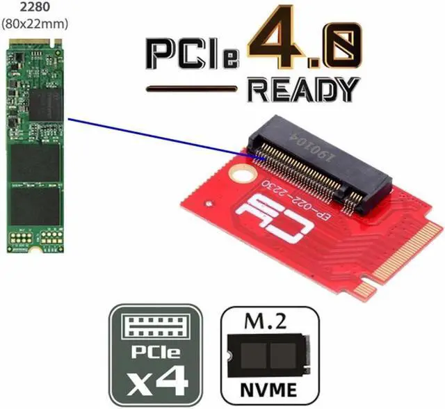 Alt view image 7 of 7 - Aomoproing NVME M-Key 22x30mm to 22x80mm NGFF Extension SSD Upgrade Adapter Compatible with ROG Ally Gaming