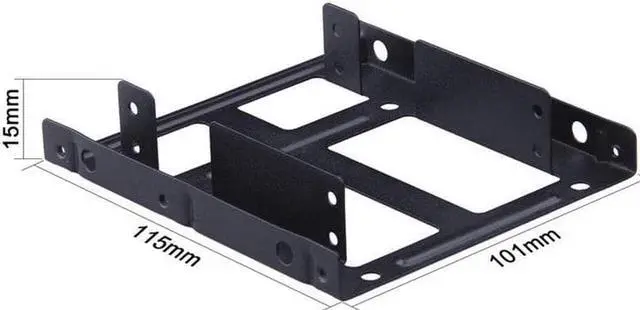 Alt view image 2 of 6 - 2.5 inch to 3.5 inch External HDD SSD Metal Mounting Kit Adapter Bracket with SATA Data Power Cables Screws