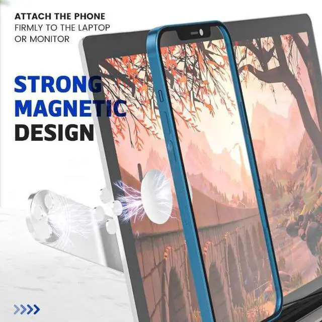 Alt view image 6 of 6 - Laptop Screen Support Holder Dual Monitor Display Clip Adjustable Phone Stand Laptop Side Mount Connect Tablet Bracket