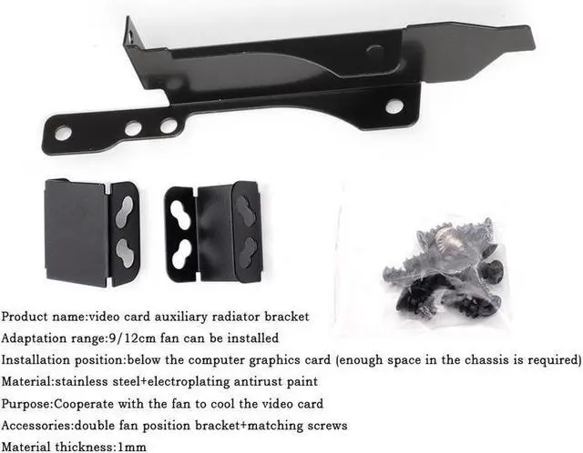Alt view image 2 of 7 - 9cm/12cm Fan Buckle Video Card Cooler Fan Accessories Fan Bracket PCI Lot Cooling Rack Desktop Computer Auxiliary Radiator Retrofit Cooling Rack