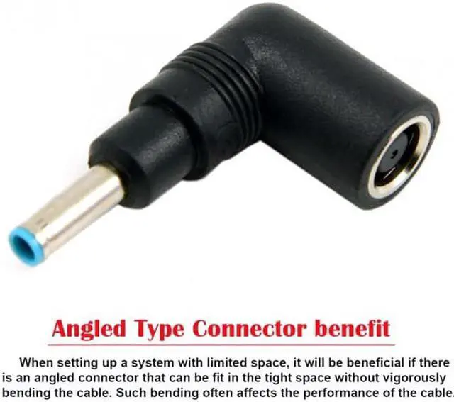 Alt view image 4 of 7 - Aomoproing  DC 7.4*5.0mm Ultra slim DC Jack to 4.5*3.0mm Plug 90 Right Angled Adapter For Laptop