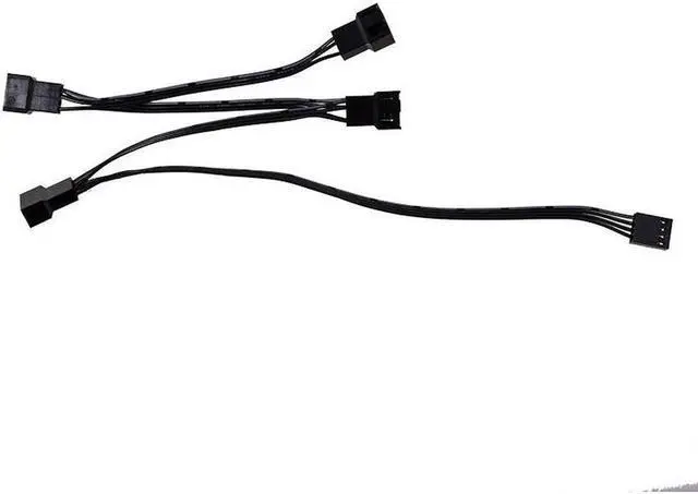 Alt view image 7 of 7 - 1 to 4 Case Fan Splitter Cable, PWM Cable Splitter Duplicator, Temperature Control Case Fan Power Duplicator Converter for 3Pin/4 Pin Case Fan Light Bar Chassis Decoration
