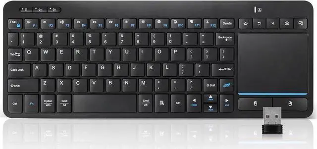 Main image of Multi-Device Wireless Bluetooth Keyboard with Touchpad-Wireless TV Keyboard with Multi-Touch Big Size Trackpad,Support 3 Devices for TV,Windows, Android, Chrome OS, Laptop, Tablet