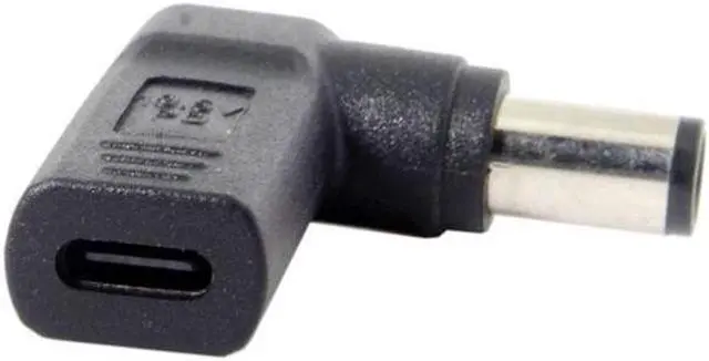 Alt view image 4 of 4 - Aomoproing USB 3.1 Type C USB-C to DC 7.4*5.0mm Dell Adapter PD Emulator Trigger 90 Degree Angled