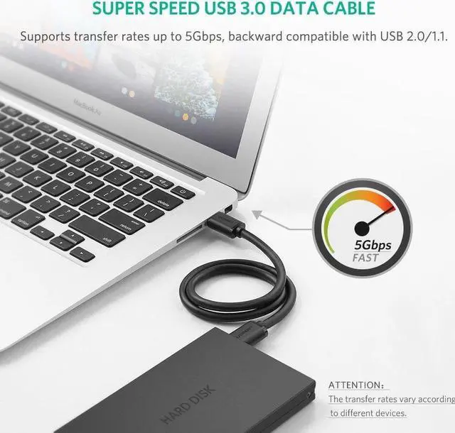Alt view image 5 of 7 - USB 3.0 Cable (USB to USB Cable Male to Male) for External Hard Drives, Modems, Printers, Cameras, Computer, Laptop & More (3.3 Feets, 1m)