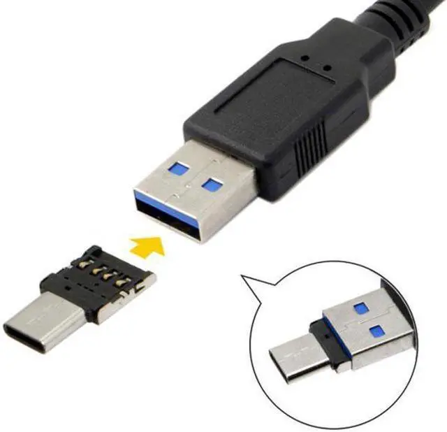 Alt view image 5 of 7 - Aomoproing 5pcs Ultra Mini Type-C USB-C to USB 2.0 OTG Adapter for Cell Phone TabletUSB CableFlash Disk