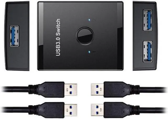Main image of Aomoproing KVM USB 3.0 Bidirectional Switch Selector 2 to 1 PCs Sharing or 1 to 2 Hub for Keyboard Mouse Scanner Printer