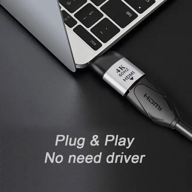 Alt view image 4 of 7 - Aomoproing USB-C Type C to HDMI Converter HDTV Adapter 4K 60hz 1080p for TabletPhoneLaptop