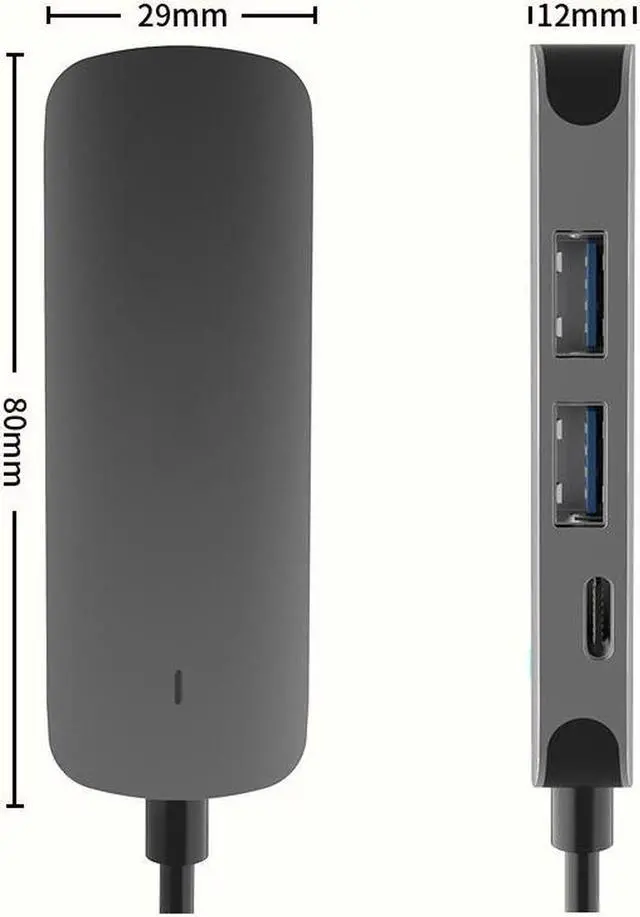 Alt view image 6 of 7 - Type C 4-in-1 USB C Hub Type-C to HDMI USB 3.0 2.0 Multi USB C Docking Station Laptop Switch HDMI for MacBook Pro Air for Notebook Laptop Phone