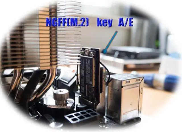 Alt view image 7 of 7 - Aomoproing BCM94360CS2 BCM943224PCIEBT2 Wireless Card to NGFF M.2 Key A/E Adapter for Macbook OS