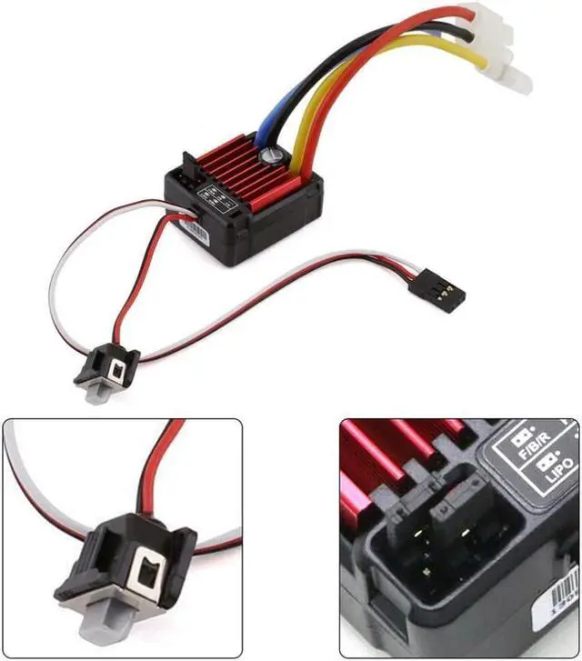Alt view image 2 of 2 - Multiple Protection RC Electronic Accessories Hobbywing QUICRUN WP 1060 60A Waterproof Brushed ESC With BEC Dropshipping