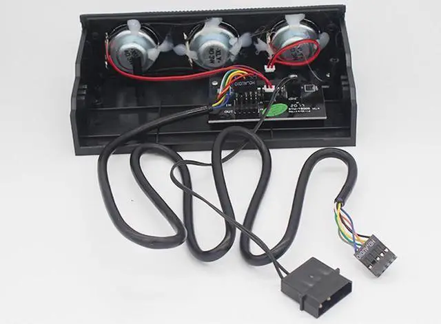 Alt view image 5 of 5 - 5.25" Internal Stereo Surround Speaker PC Front Panel Computer Case Built-in Music Loudspeakers