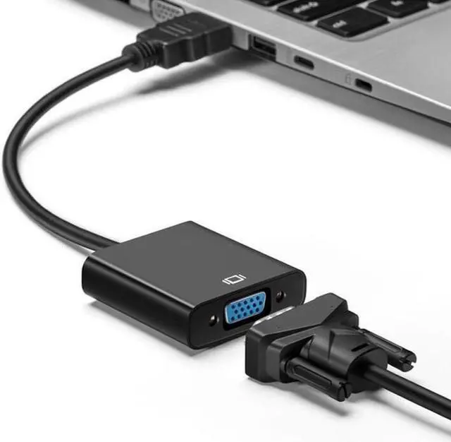 Alt view image 5 of 7 - HDMI to VGA Adapter 1080P HDMI Male To VGA Female Converter Digital to Analog for Laptop HDTV Video Cable HDMI VGA Adapter