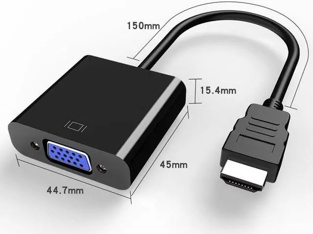 Alt view image 3 of 7 - HDMI to VGA Adapter 1080P HDMI Male To VGA Female Converter Digital to Analog for Laptop HDTV Video Cable HDMI VGA Adapter