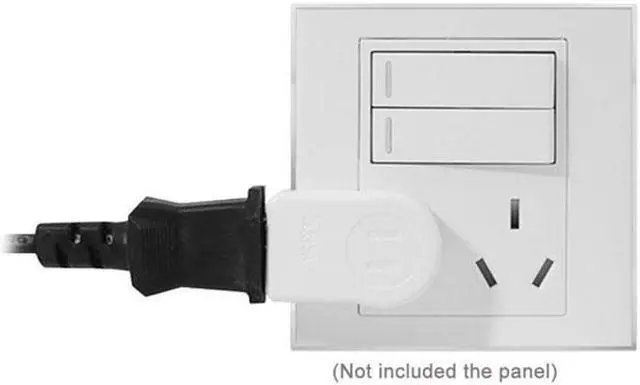 Alt view image 3 of 7 - Aomoproing NEMA 1-15P USA Outlet Saver Power Extension Adapter 2-prong 2 Outlets 90 Degree Up Down Angled