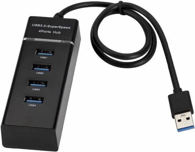 Alt view image 3 of 7 - High Speed 4 Ports USB 3.0 Hub USB Splitter Portable USB Port USB HUB for Apple Macbook Air Laptop PC Tablet High Speed