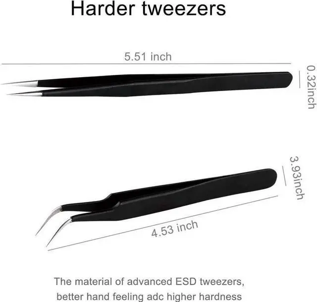 Alt view image 4 of 6 - Professional Electronics Opening Pry Tool Repair Kit with Metal Spudger Non-Abrasive Carbon Fiber Nylon Spudgers and Anti-Static Tweezers for Cellphone iPhone Laptops Tablets and More, 20 Piece