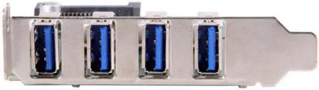 Alt view image 2 of 7 - Aomoproing  Low Profile 4 Ports PCI-E to USB 3.0 HUB PCI Express Expansion Card Adapter 5Gbps for Motherboard