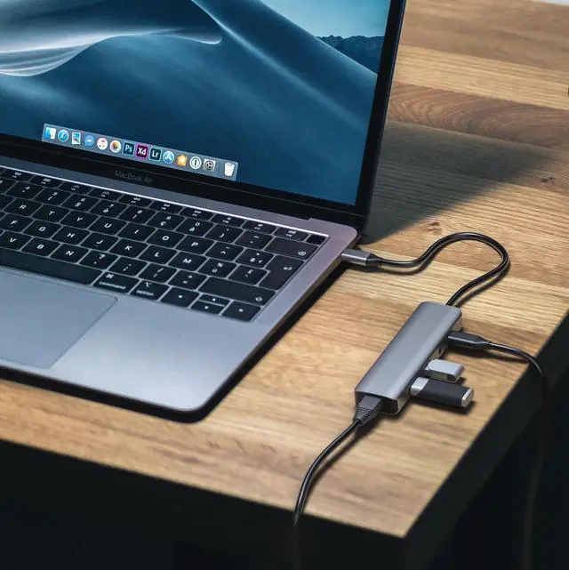 Alt view image 3 of 6 - 6 In 1 Hub HDMI RJ45 Ethernet Port USB Type C 3.5mm Jack Audio Docking Station 2.0 Adapter for Laptop Computer HDMI Expansion