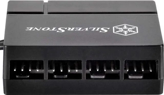 Alt view image 5 of 6 - SilverStone PWM Fan Hub System Cables, Black (CPF04)