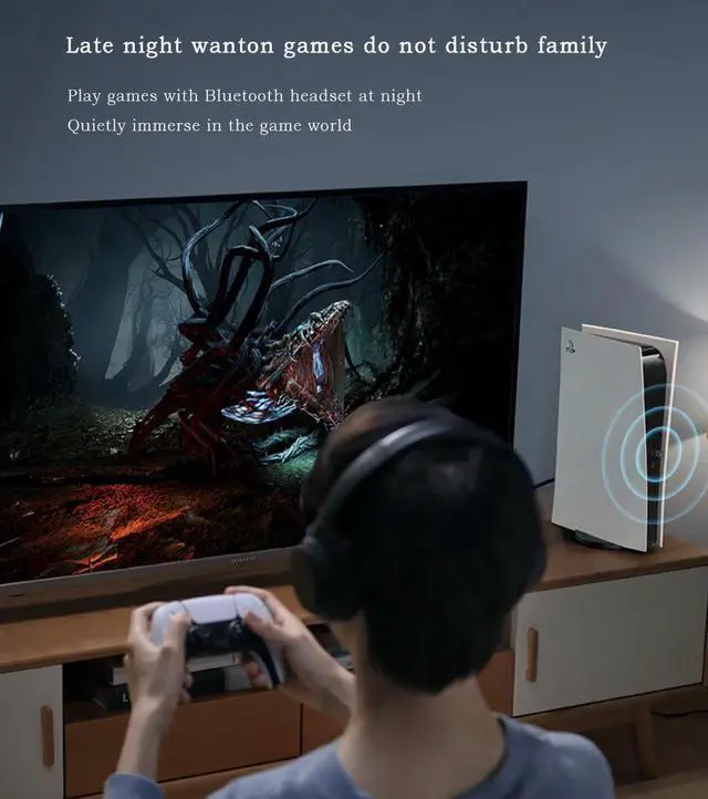 Alt view image 2 of 7 - Bluetooth 5.3 Adapter Support Call for Switch/PS Game Console Desktop PC Computer Drive Free Bluetooth Receiver Transmitter