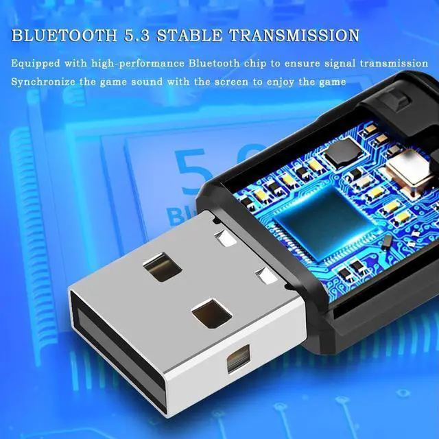 Alt view image 6 of 7 - Bluetooth 5.3 Adapter Support Call for Switch/PS Game Console Desktop PC Computer Drive Free Bluetooth Receiver Transmitter