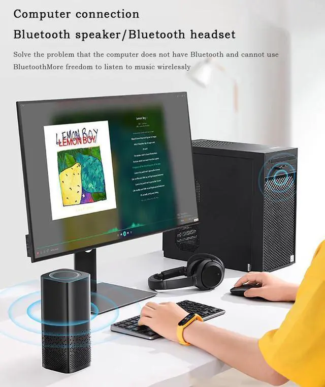 Alt view image 3 of 7 - Bluetooth 5.3 Adapter Support Call for Switch/PS Game Console Desktop PC Computer Drive Free Bluetooth Receiver Transmitter