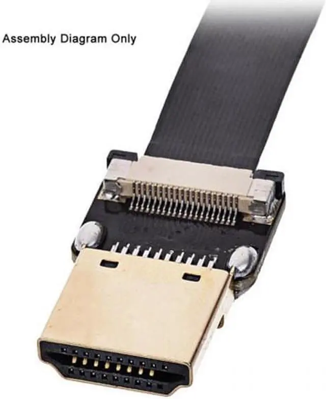 Alt view image 6 of 7 - Aomoproing CYFPV Mini HDMI Type C Male Connector Down Angled 90 Degree for FPV HDTV Multicopter Aerial Photography