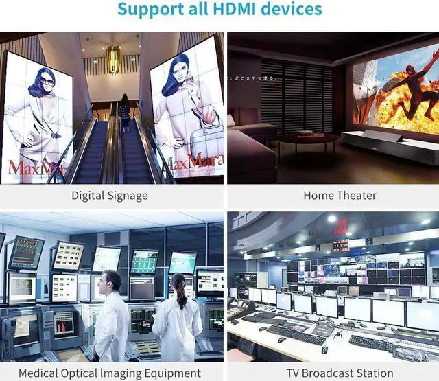 Alt view image 3 of 7 - VEGGIEG HDMI Fiber Optic Cable , 1/2/3/5/8/10/15/20/30/50/100Meters HDMI 2.0 Cable Supports 4K@60Hz, 4:4:4, HDR, HDCP 2.2, ARC, 3D, High Speed 18Gbps, Slim and Flexible HDMI Optic Cable(3M,10ft)
