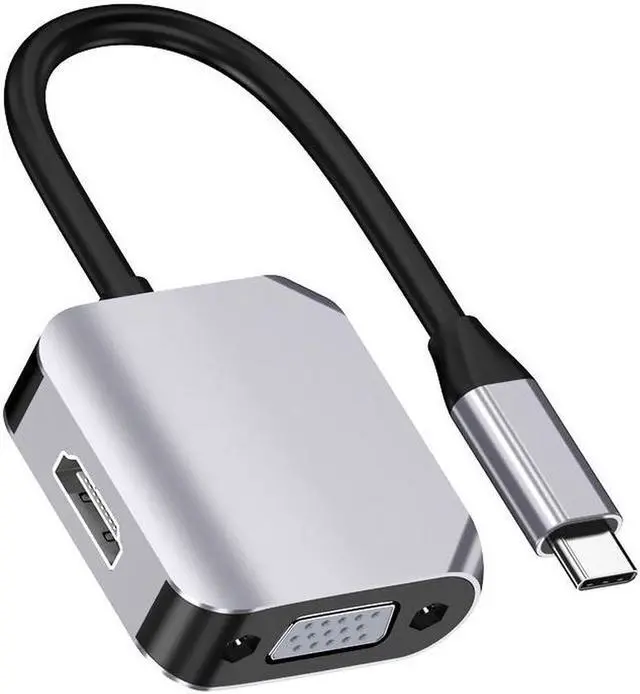 Main image of Type-C to HDMI+VGA Converter Type-C Hub Docking Station 4K Laptop Adapter Cable HDMI 4K@30HZ,VGA 1080P@60Hz for Laptop Mobile Phone