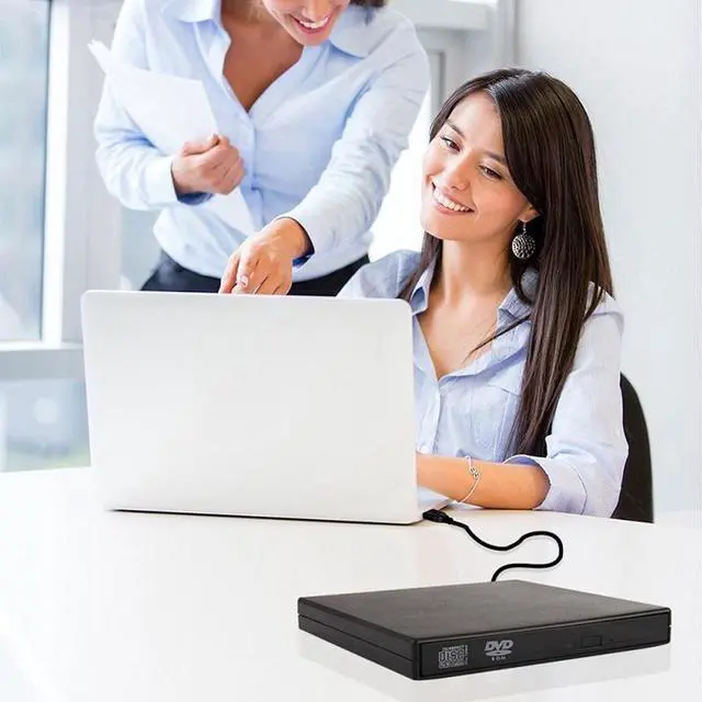 Alt view image 5 of 7 - Slim External Optical Drive USB 2.0 DVD Combo DVD ROM Player CD-RW Burner Writer Plug and Play For Macbook Laptop Desktop PC