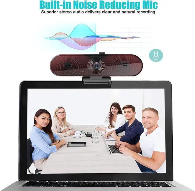 Alt view image 7 of 7 - USB Computer Laptop Webcam 2K 2560x1440P Web Camera Video PC Camera Live Online Teaching USB Webcam for streaming Web Camera with Microphone