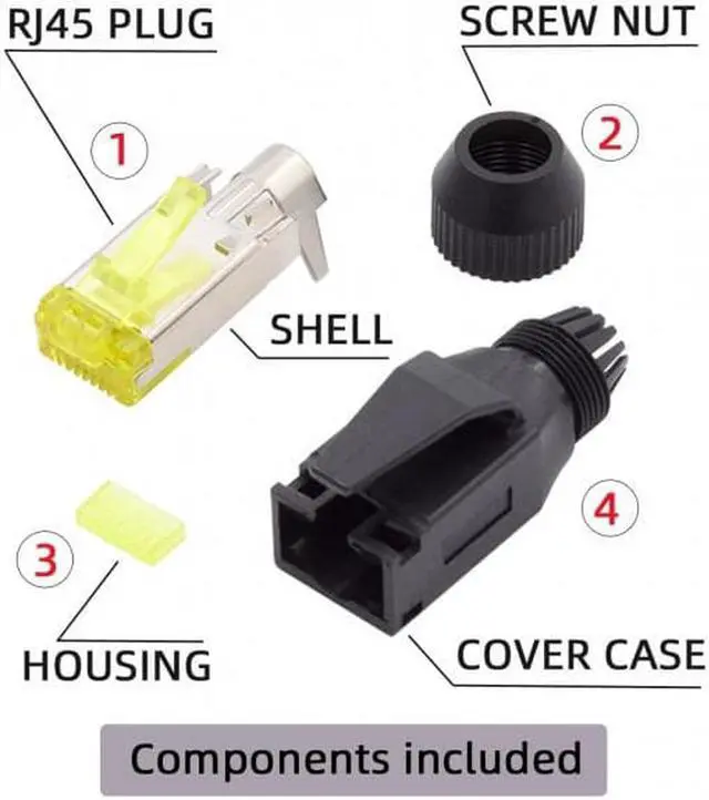 Alt view image 5 of 6 - Aomoproing 2pcs/lot STP UTP Shield Cat6 RJ45 8P8C Plug Assembly Crimp Type for Industrial Network Ethernet Patch Cord