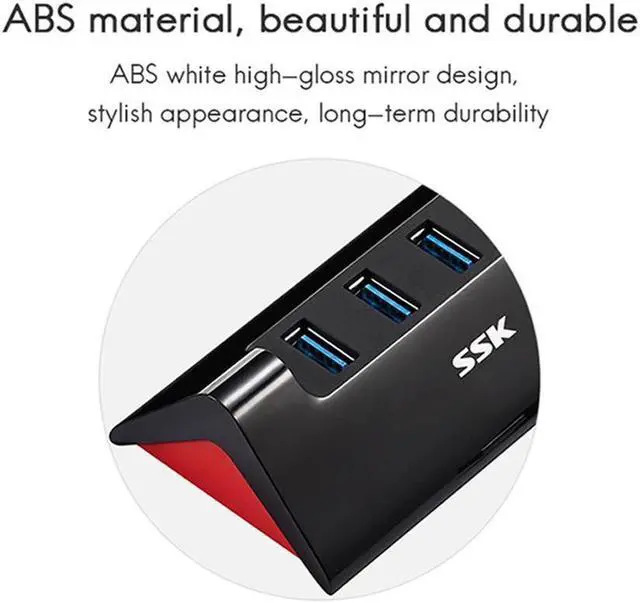 Alt view image 4 of 5 - USB HUB 2.0 Multi USB 2.0 Splitter High Speed 4 Ports USB Hub for PC Tablet Laptop Accessory TF SD Card Reader