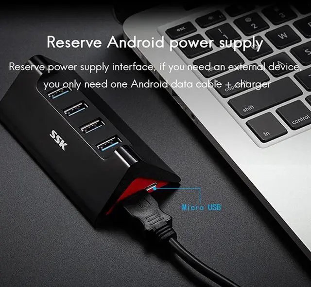 Alt view image 5 of 5 - USB HUB 2.0 Multi USB 2.0 Splitter High Speed 4 Ports USB Hub for PC Tablet Laptop Accessory TF SD Card Reader