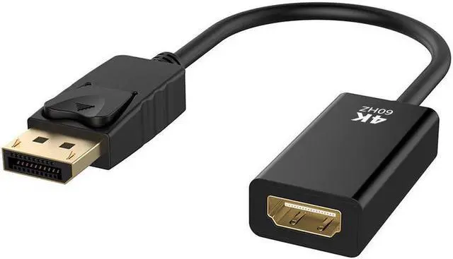 Main image of DisplayPort to HDMI 4K@60K Gold-Plated DP Display Port to HDMI Adapter Male to Female Compatible DP to HDMI M/F Convertor