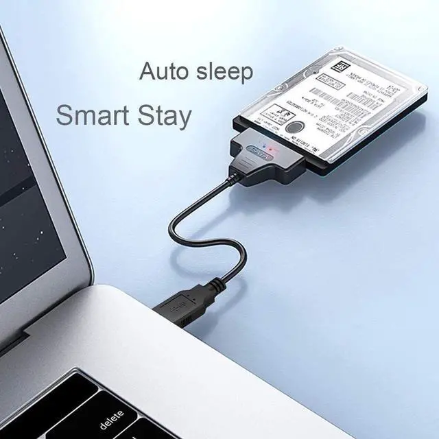 Alt view image 2 of 7 - USB 3.0 to SATA III Adapter Cable with UASP SATA to USB Converter for 2.5" Hard Drives Disk HDD and Solid State Drives SSD