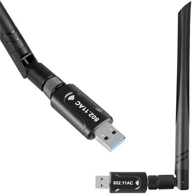 Alt view image 2 of 5 - AC1200M Wireless Network Card Adapter Dual Band USB3.0 Wireless Receiving WiFi Transmitter Computer USB External Network Card